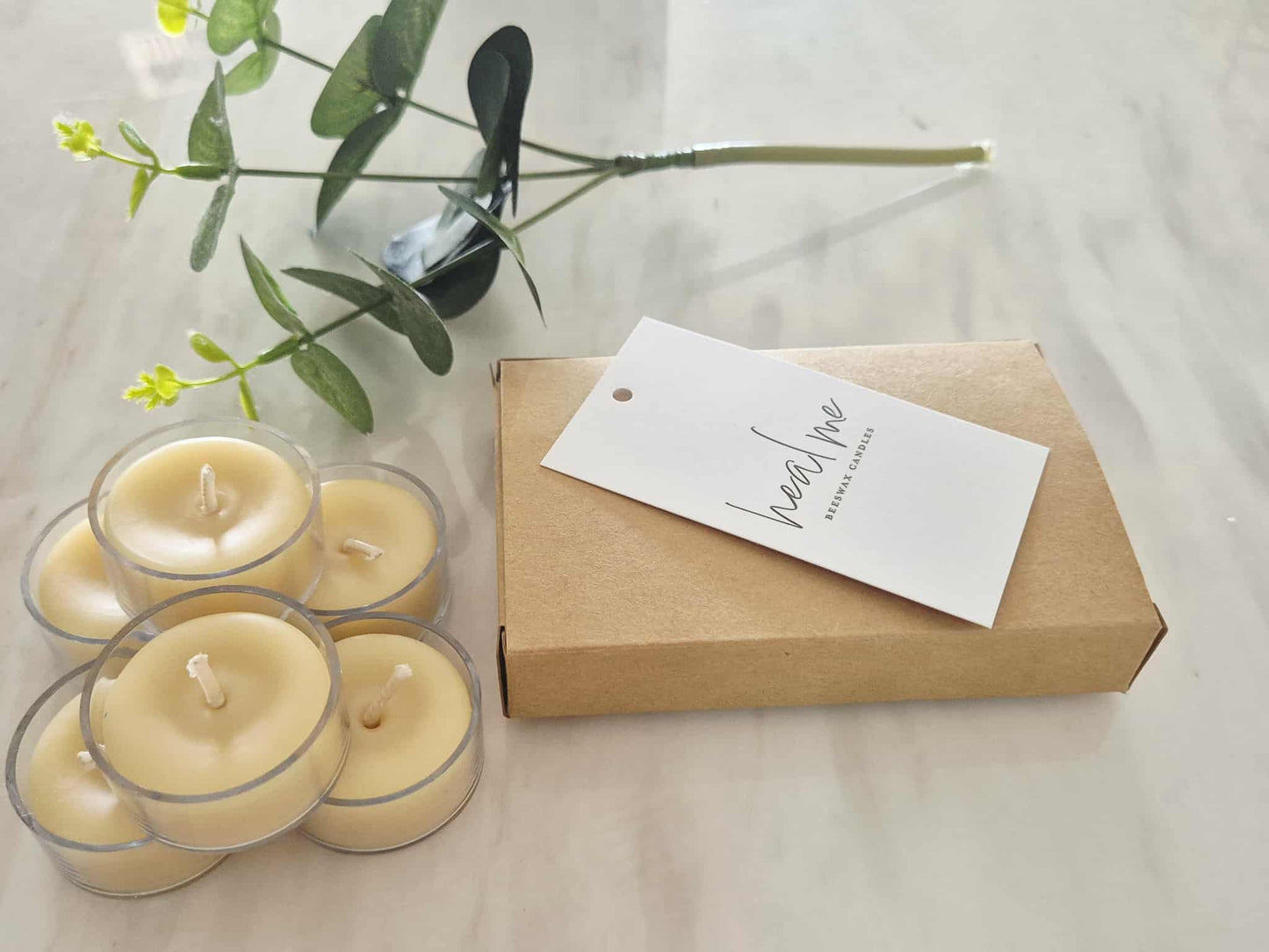 Beeswax Tealight Candles - Box of 6